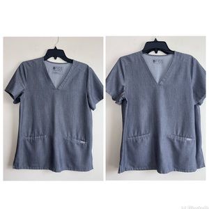 Lot of 2 Figs Technical Tops Gray Short Sleeve